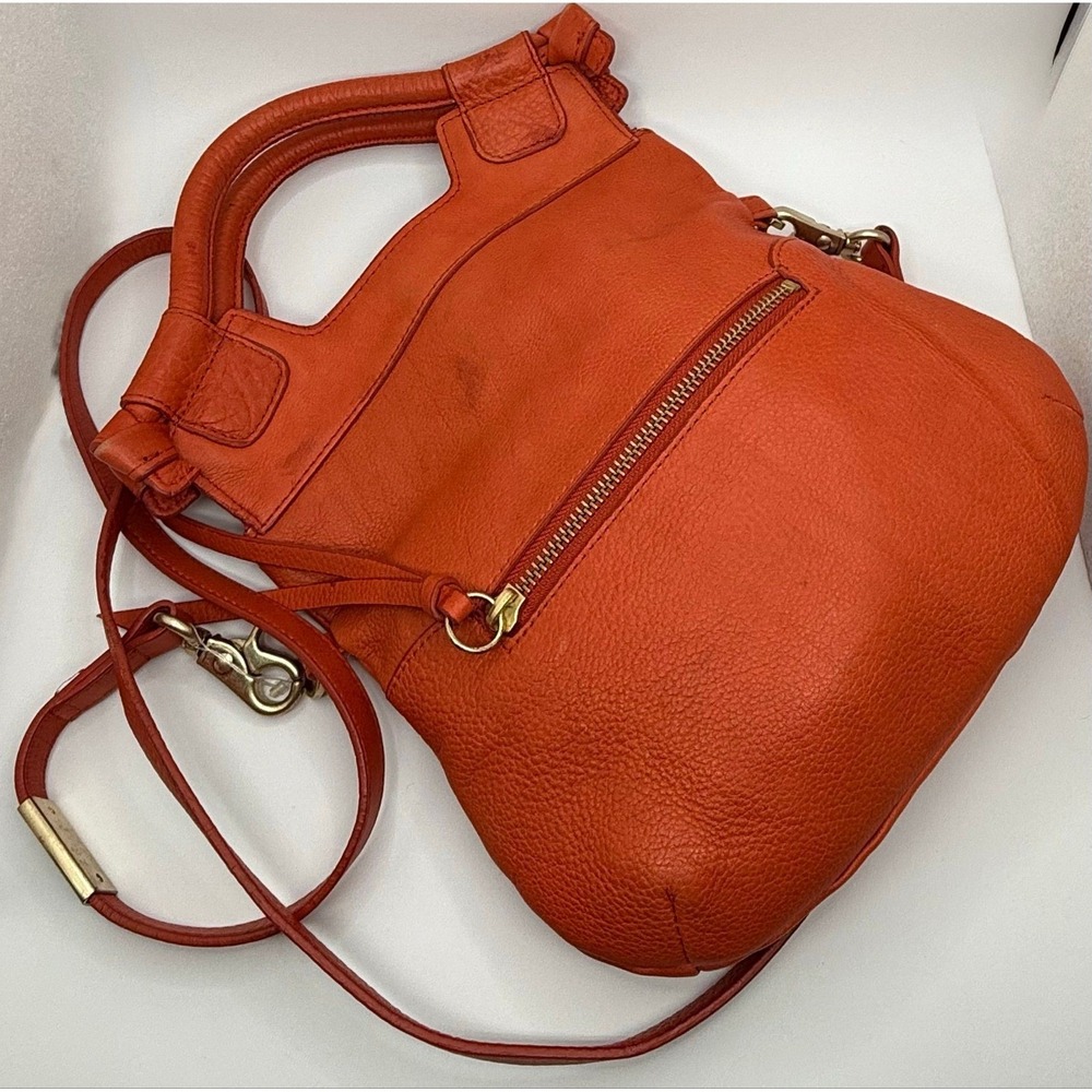 Bag12 Foley + Corinna Small Orange Leather Convertible Crossbody